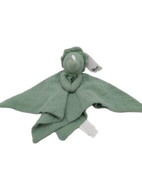Carters Muslin Dinosaur Green White Lovey NWT